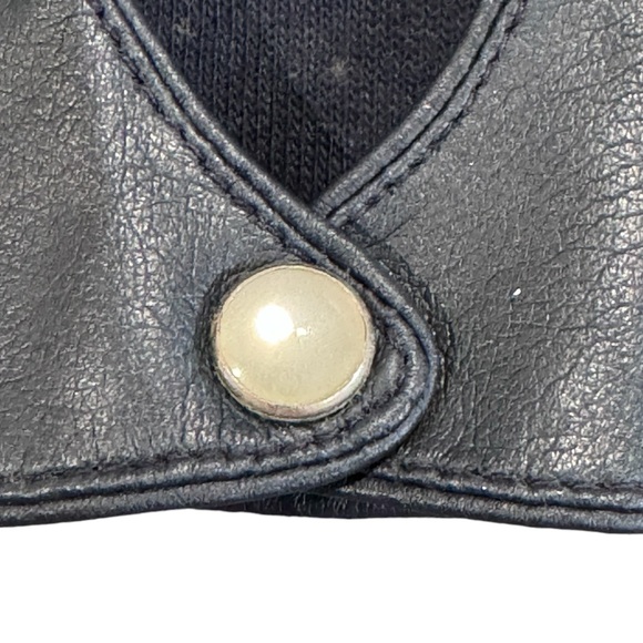 Fownes Vintage Driving Gloves Leather & Crochet Navy - Picture 6 of 8